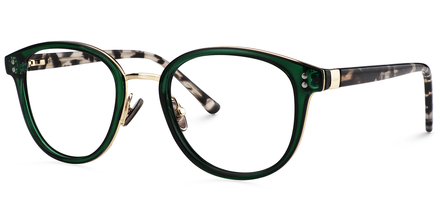 Matthew Round Green Glasses2