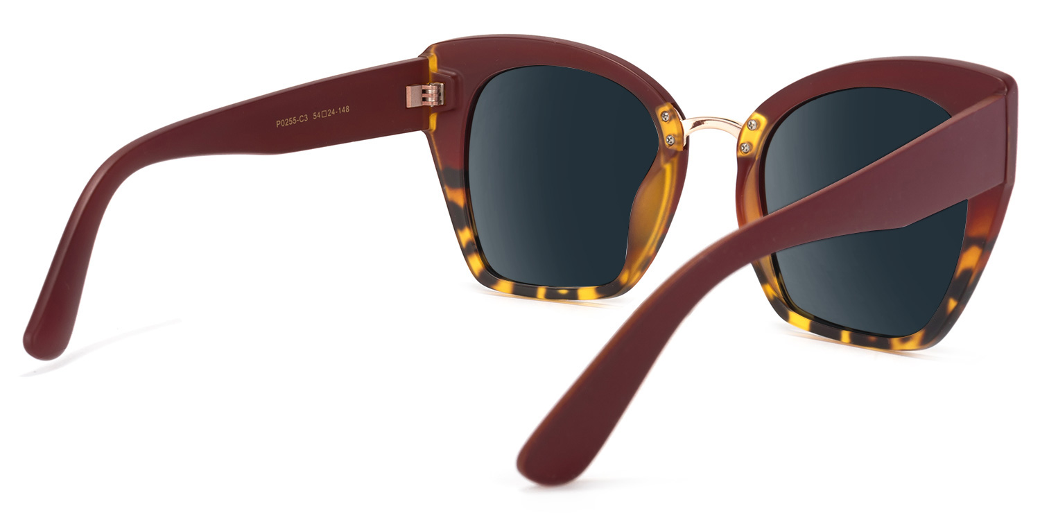 Denis Cat Eye Red Sunglasses3