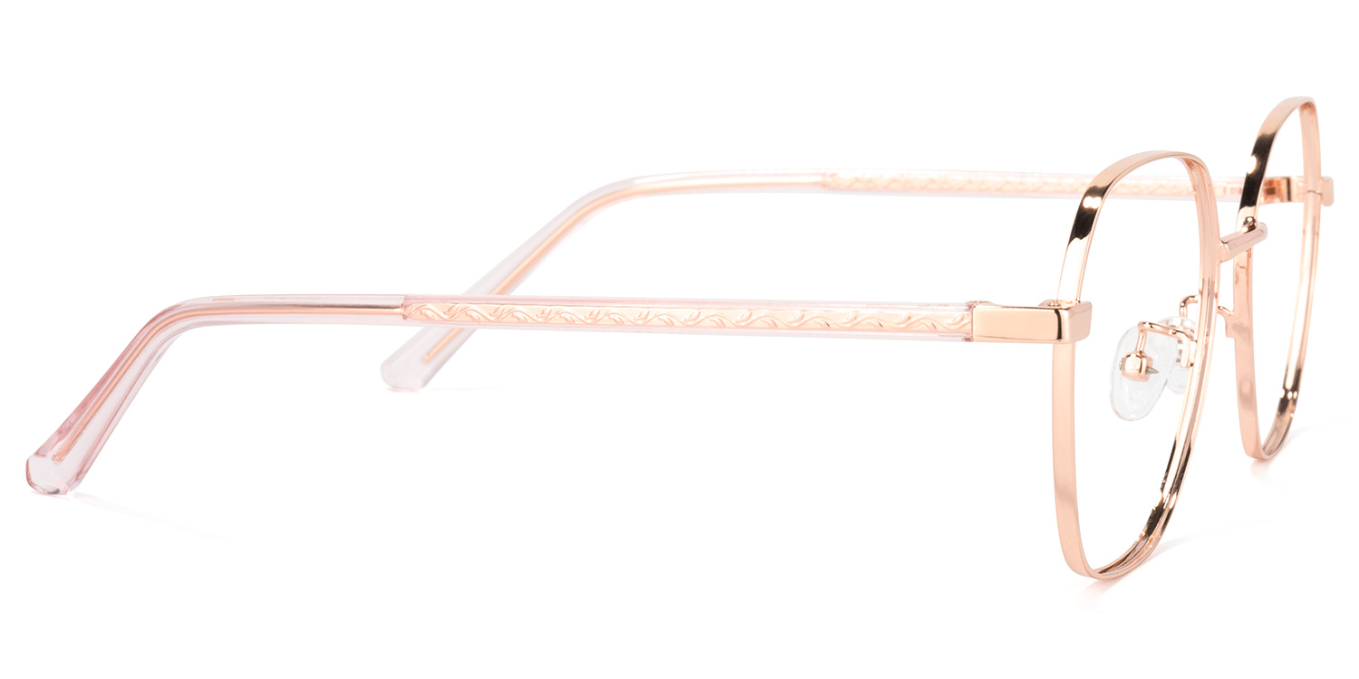Perry Geometric Rose-Gold Glasses3