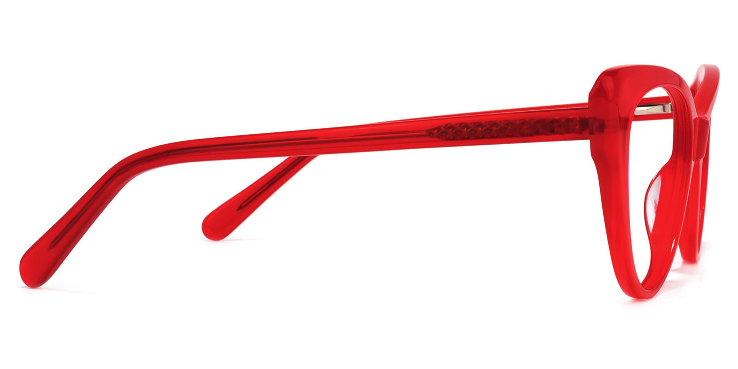 Cat Eye Red Glasses | Zeelool Glasses4
