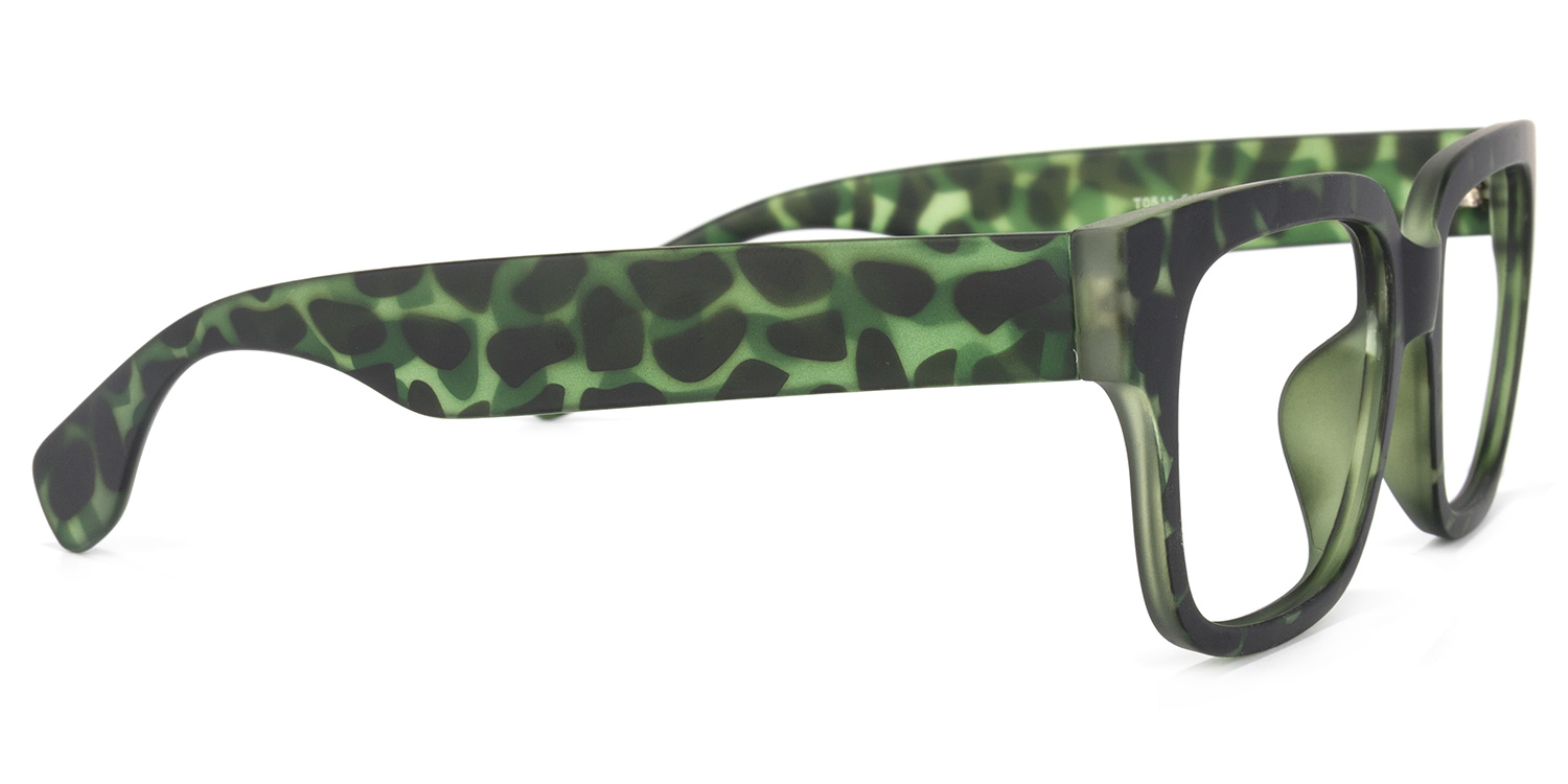Colin Rectangle Green Floral Glasses3