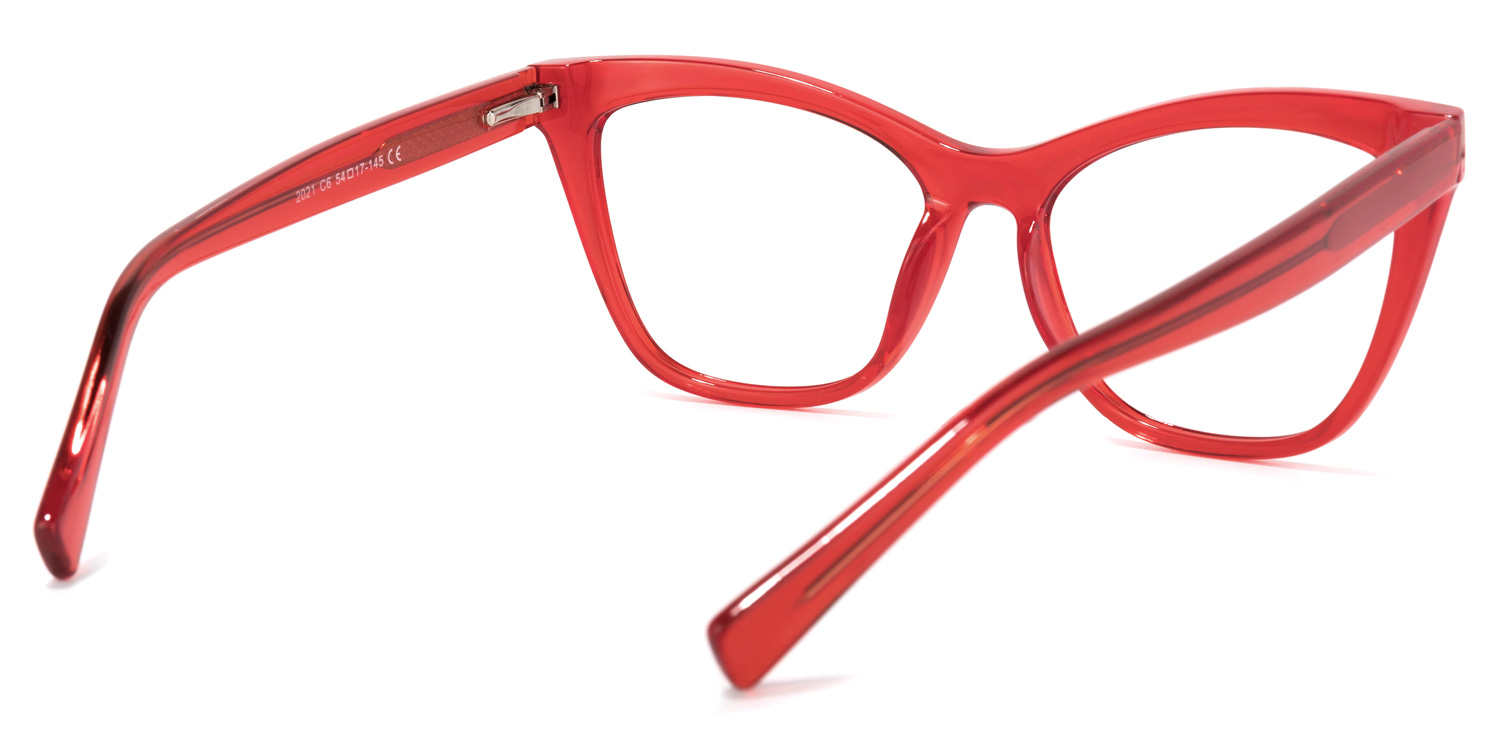 Raegan Cateye Red Glasses4