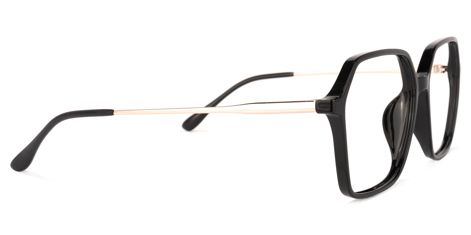 Wisdom Geometric Black Glasses3