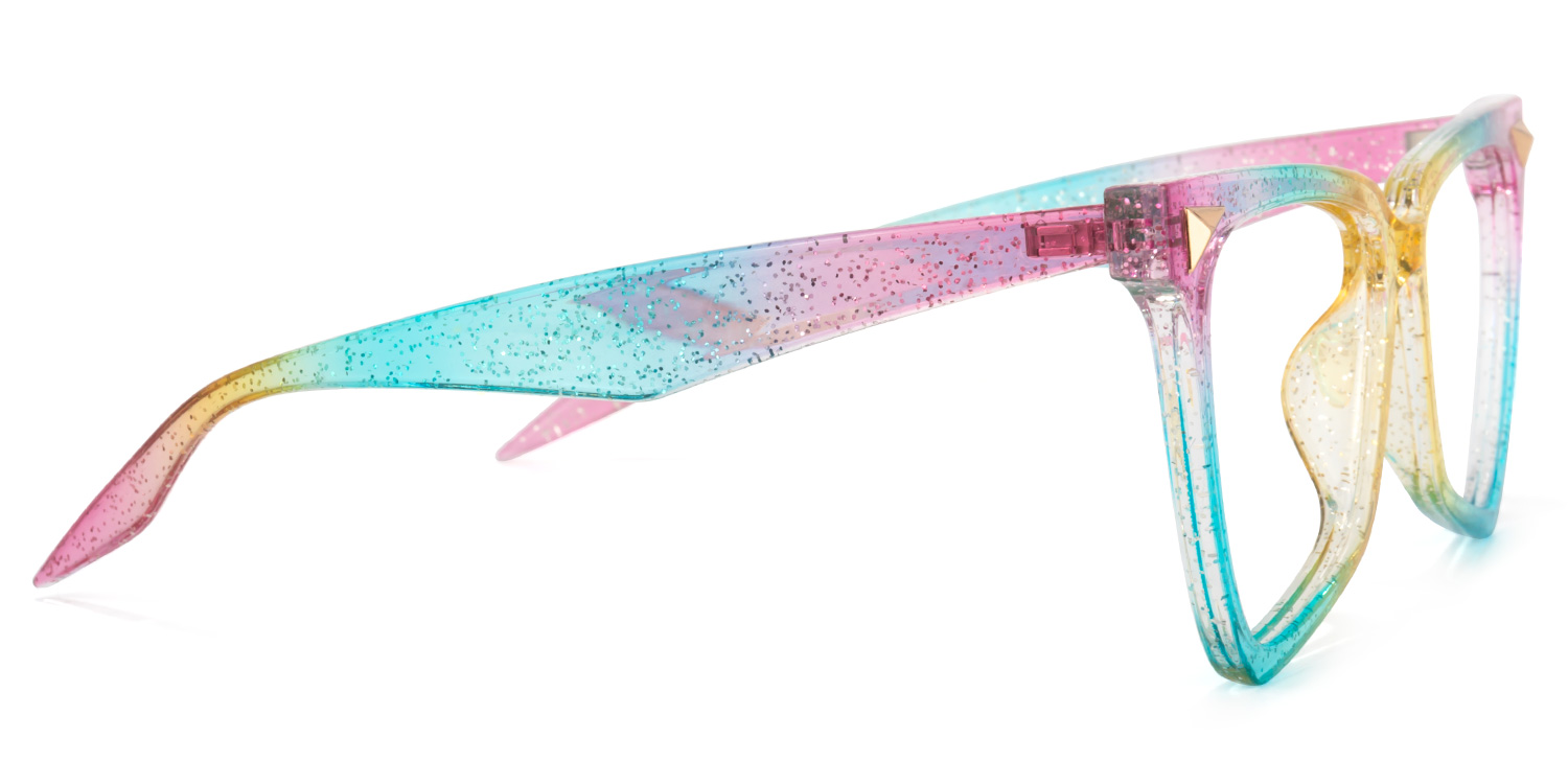 Geometrical Rainbow Eyeglasses | Zeelool Glasses4