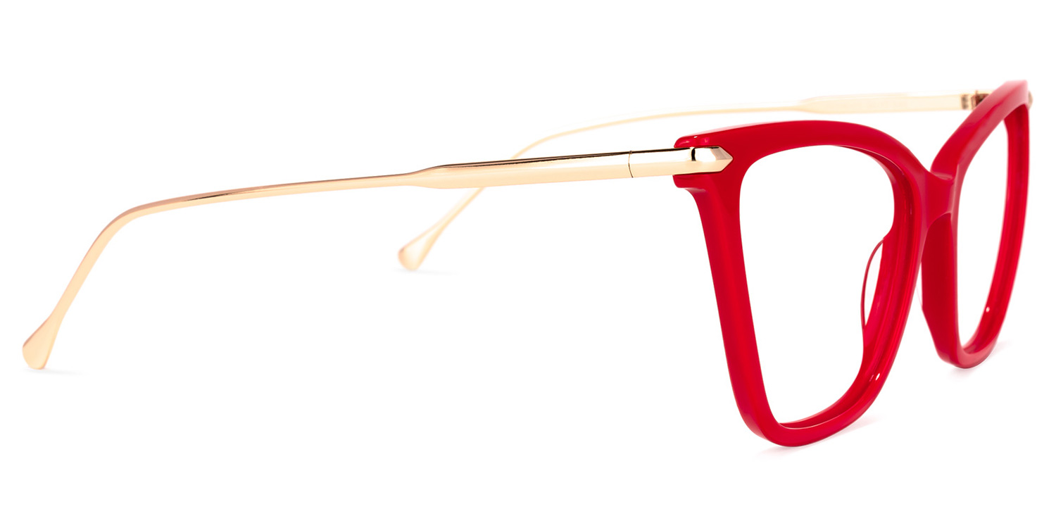 Cat Eye Red Glasses | Zeelool Glasses3