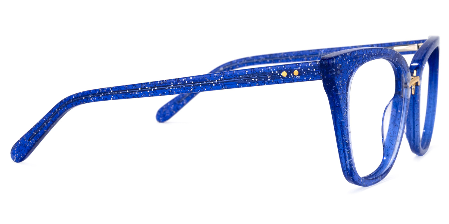 Martha Cat Eye Blue Glasses