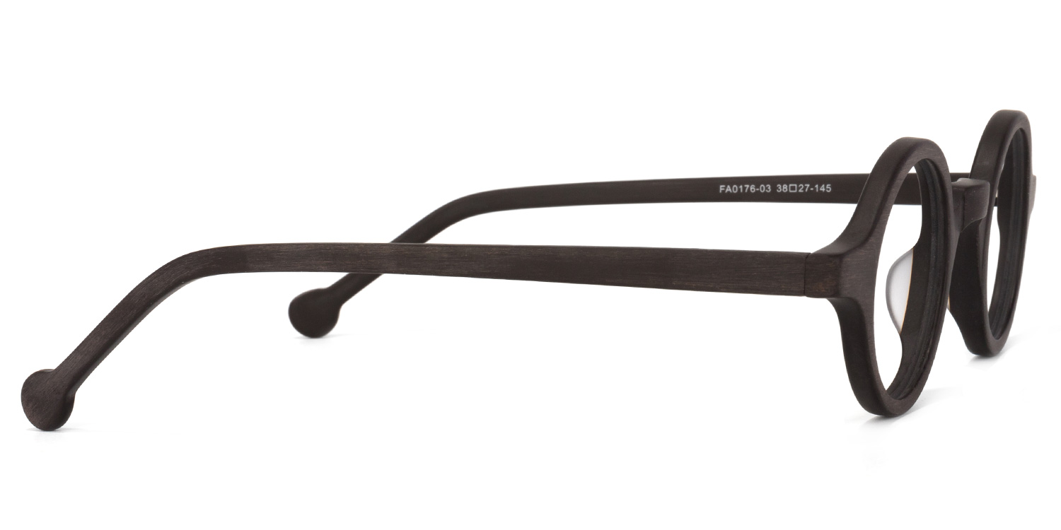 Arale Round Burnt Umber Glasses3
