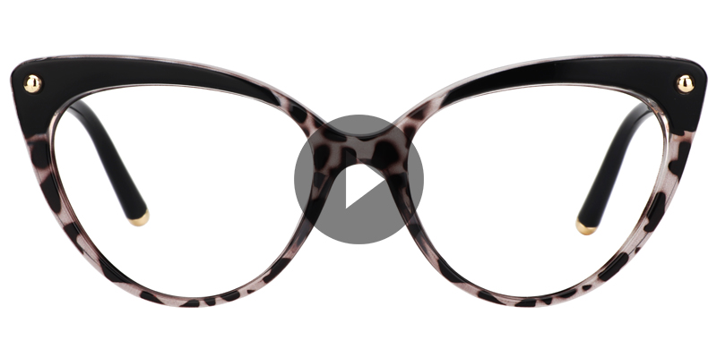 Alivia Cat Eye Black&Tortoise Glasses0