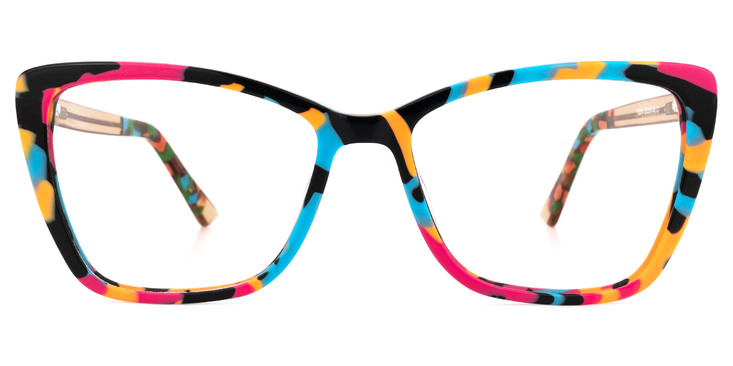 Fountain Cateye Orange-Red Glasses0