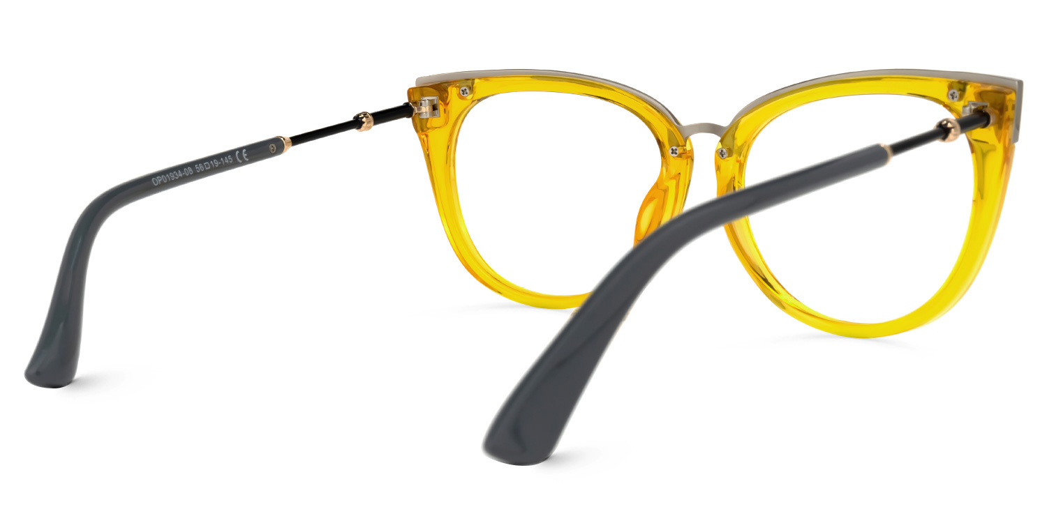 Dalton Cateye Yellow Glasses3
