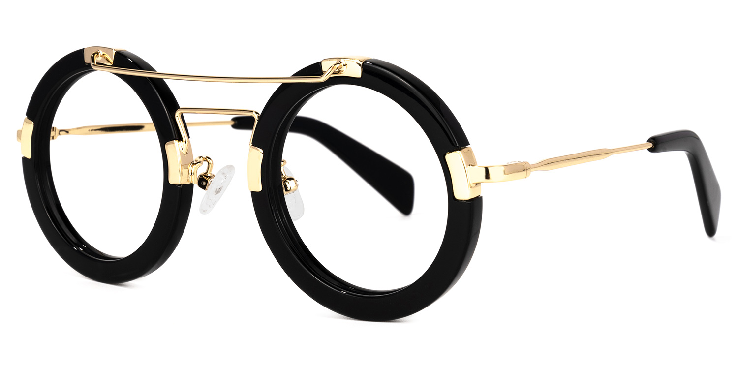 Martis Round Black Glasses1