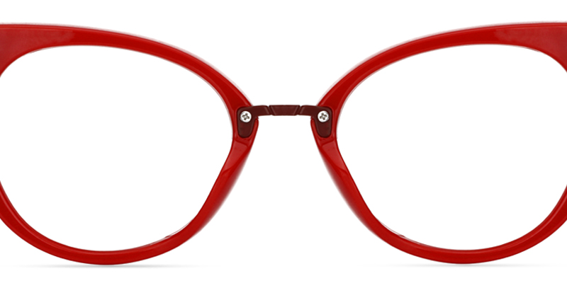 Jacqueline Cat Eye Red Glasses3