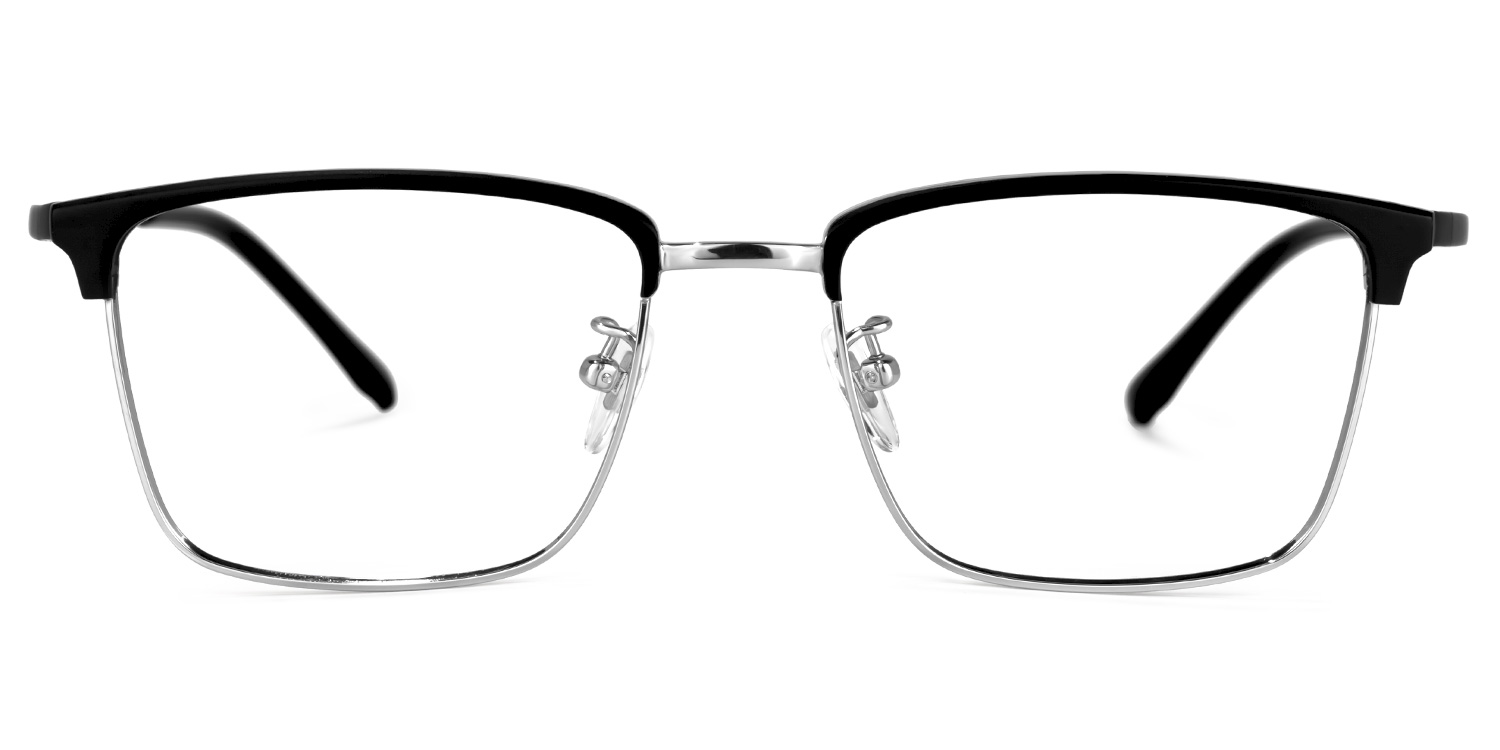 Suella Square Black-Silver Glasses0
