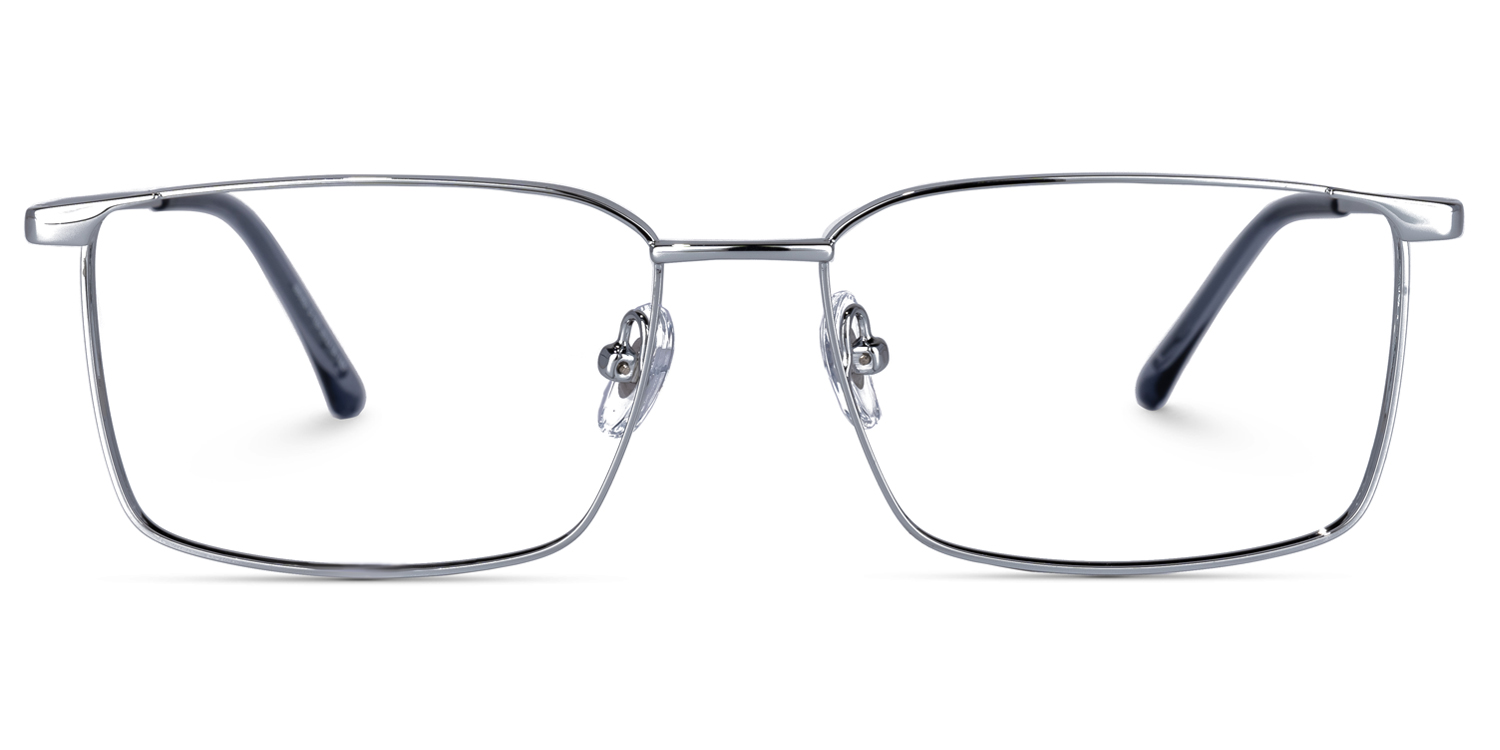 Tyrone Rectangle Silver Glasses0