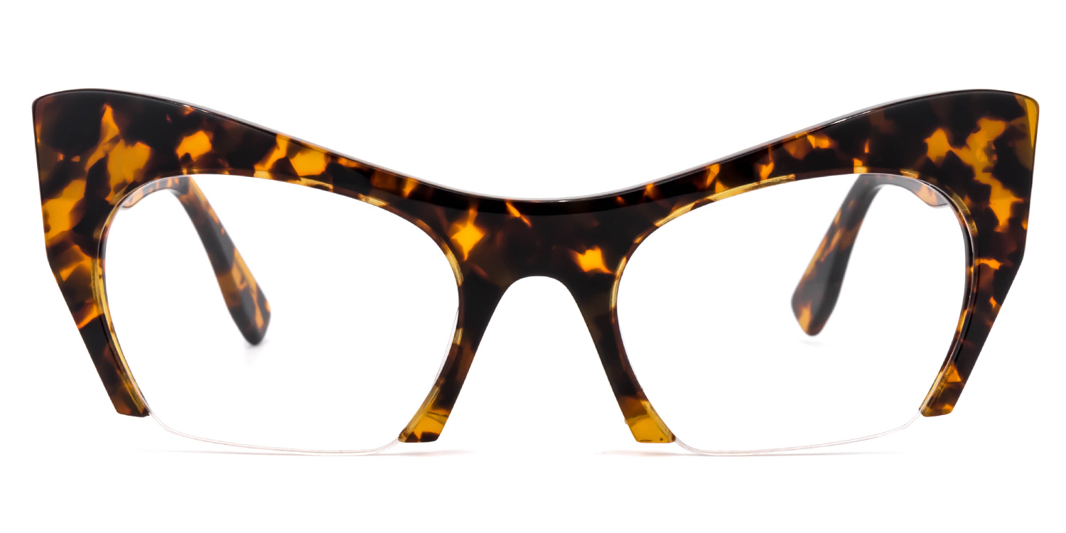 Kyle Cat Eye Yellow Tortoise Glasses good-img