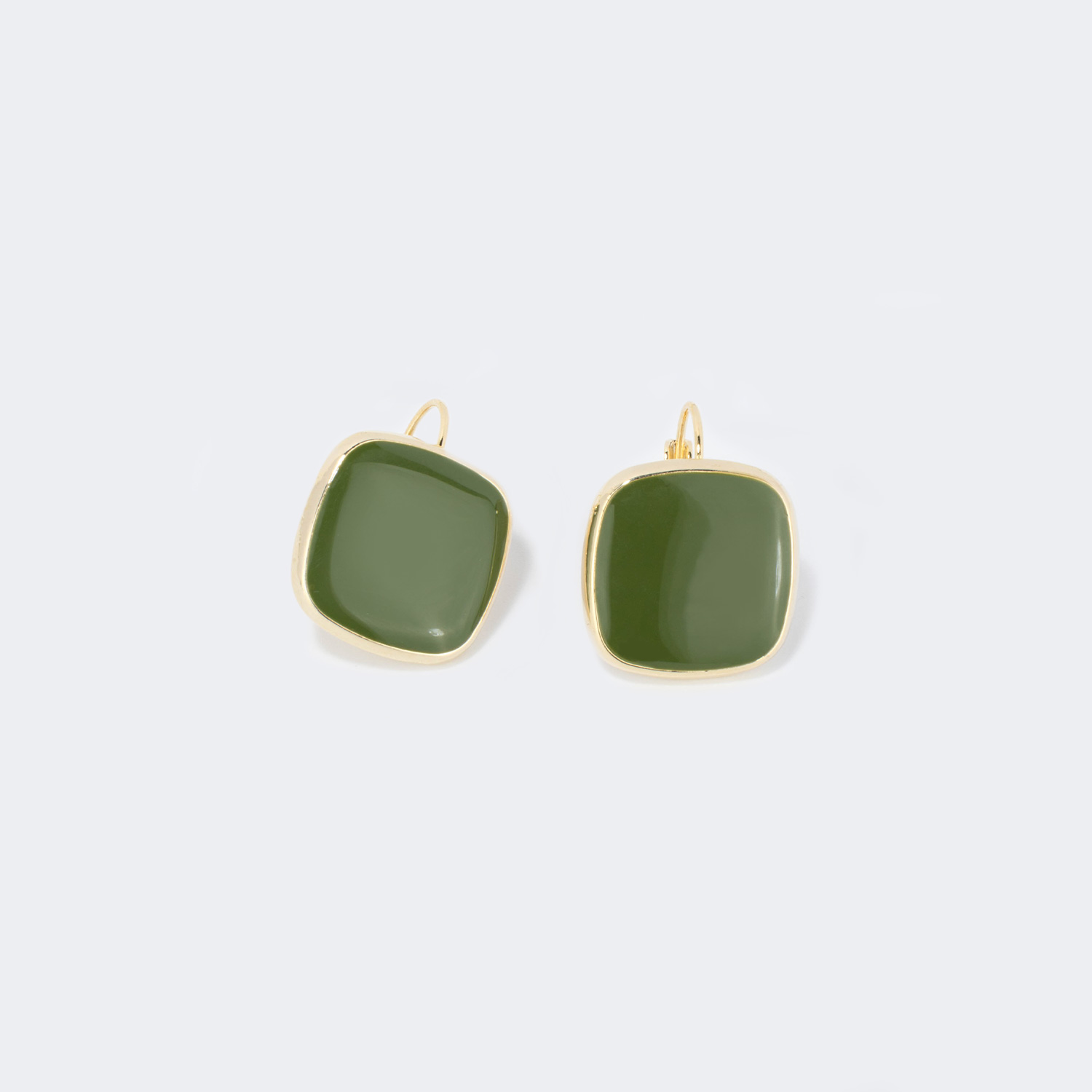 Stylish Square Green Earrings1