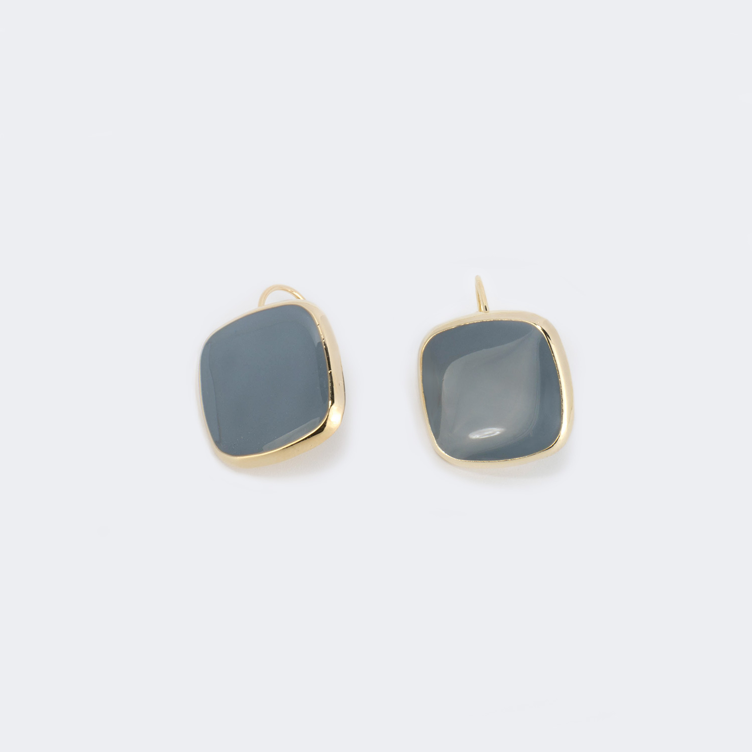 Stylish Square Gray-Blue Earrings1