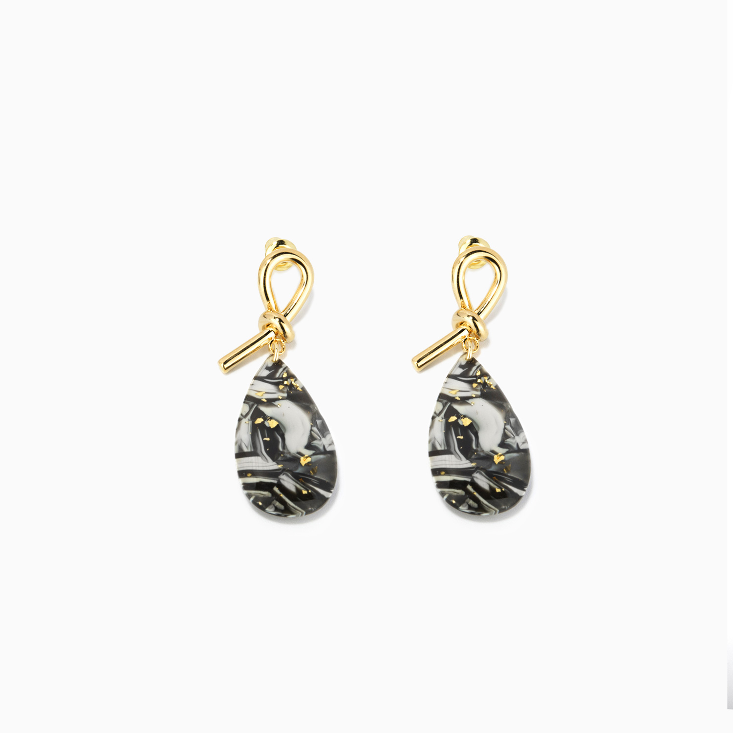 Stylish Water-Drop Shape Marble Earrings1