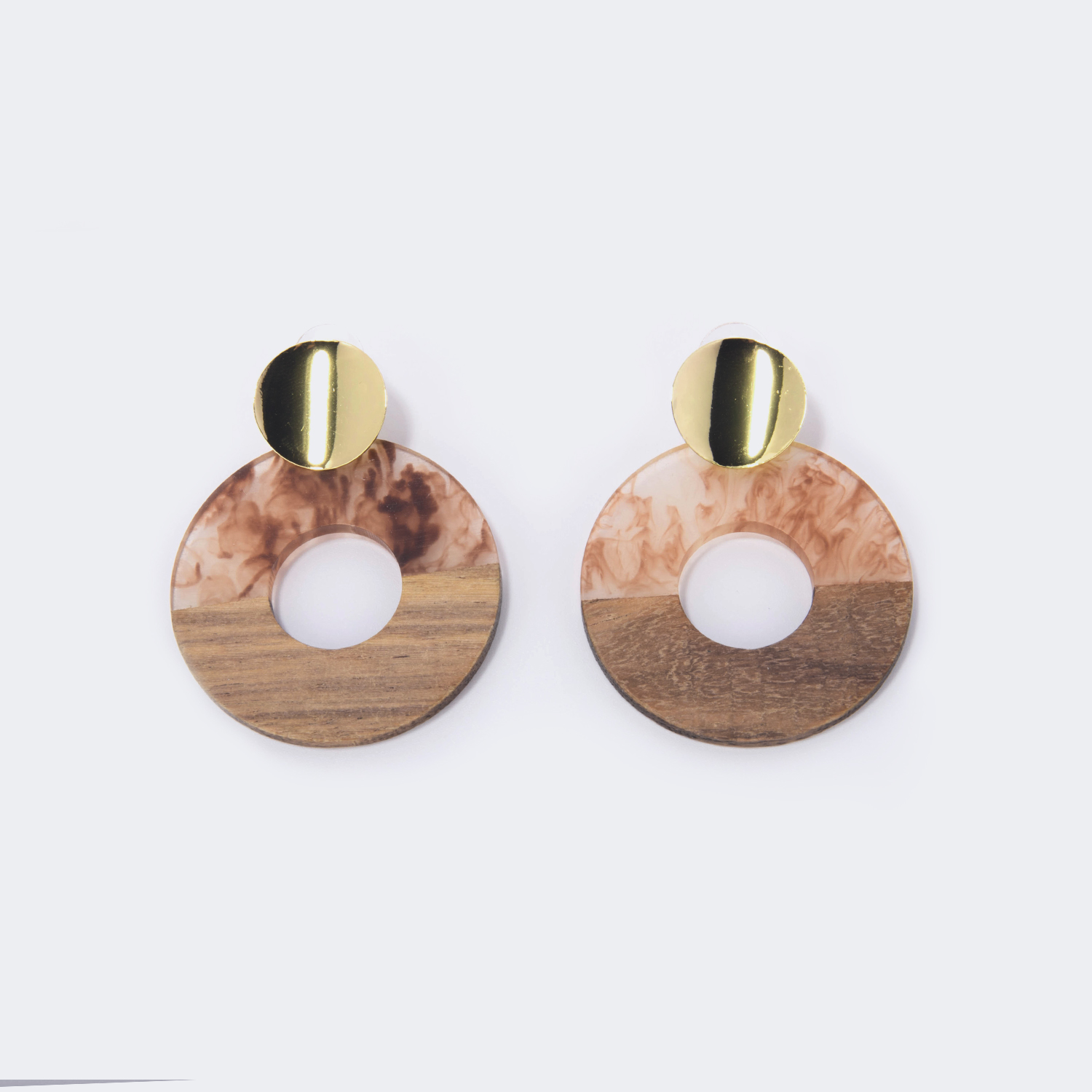 Vintage Acetate Brown Earrings1