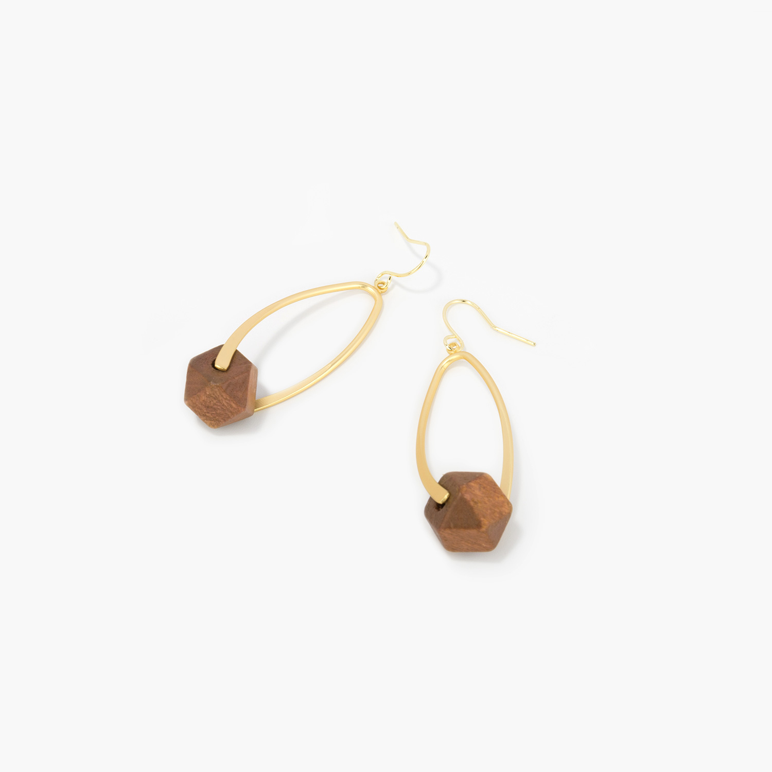 Stylish Simple Wood Earrings0