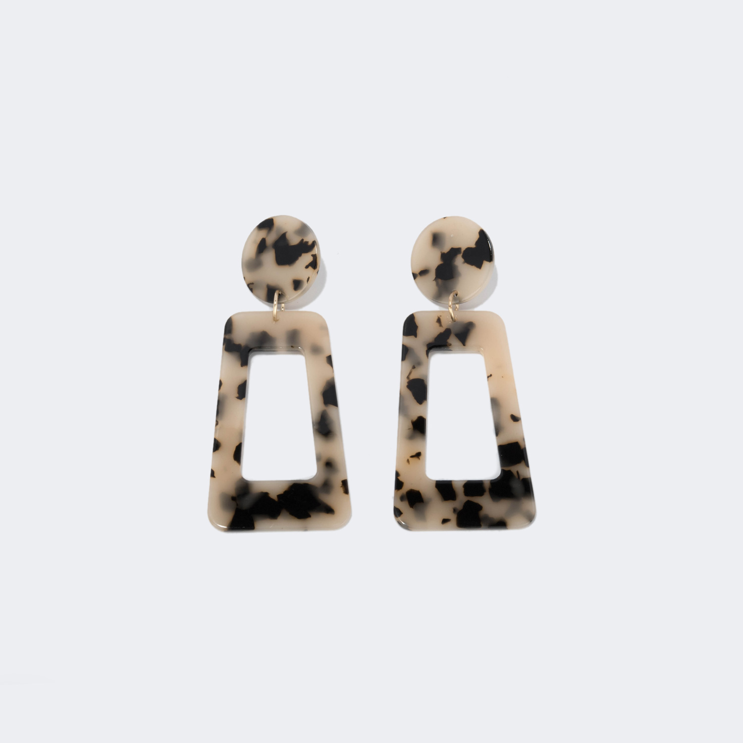 Stylish Geometric Light-Tortoise Earrings1