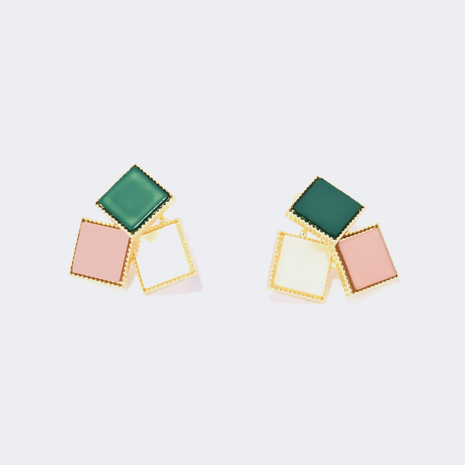 Stylish Square Colorful Earrings1