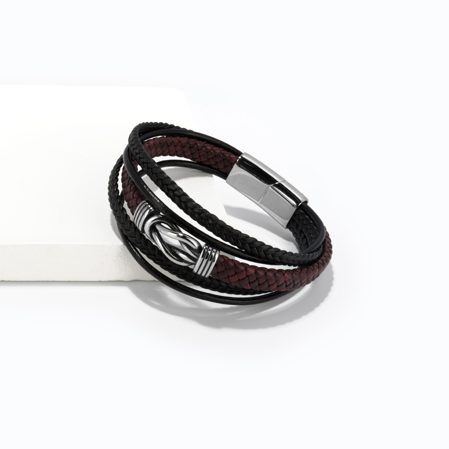 Vintage Reef Knot Dark-Red Bracelet0