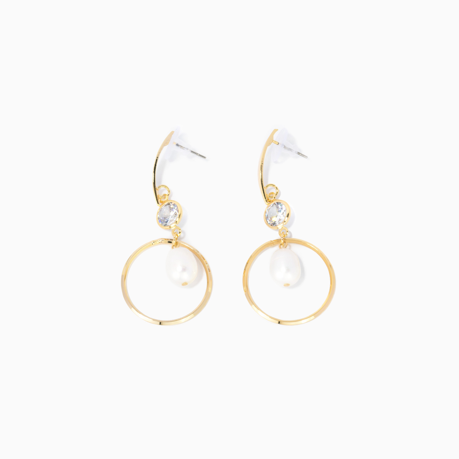 Stylish Pearl Pierced Earrings1