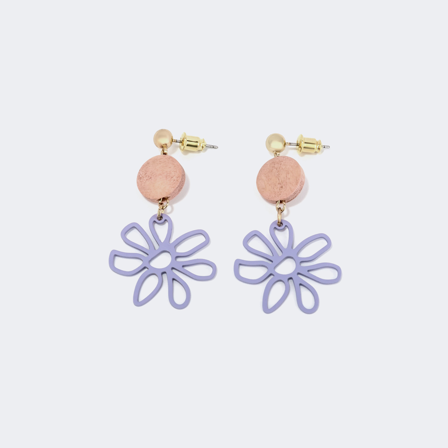 Stylish Purple Daisy Earrings1