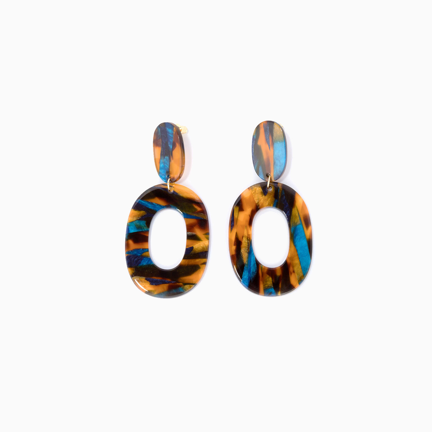 Stylish Oval Colorful Earrings1