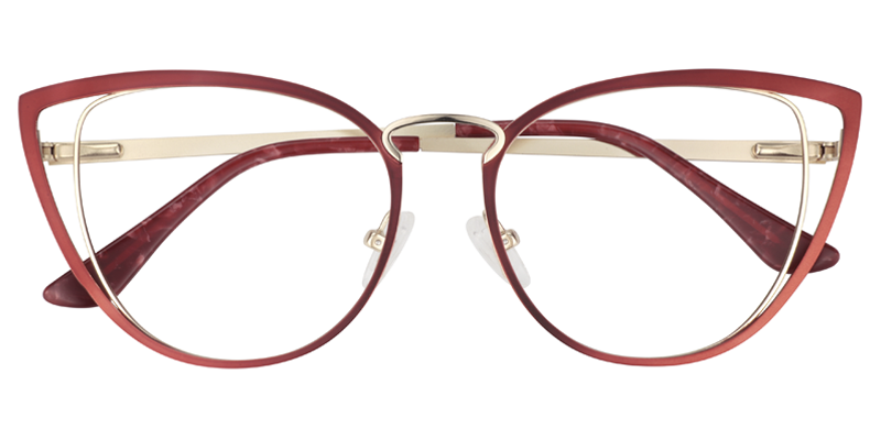 Eras Cateye Red&Gold Glasses3