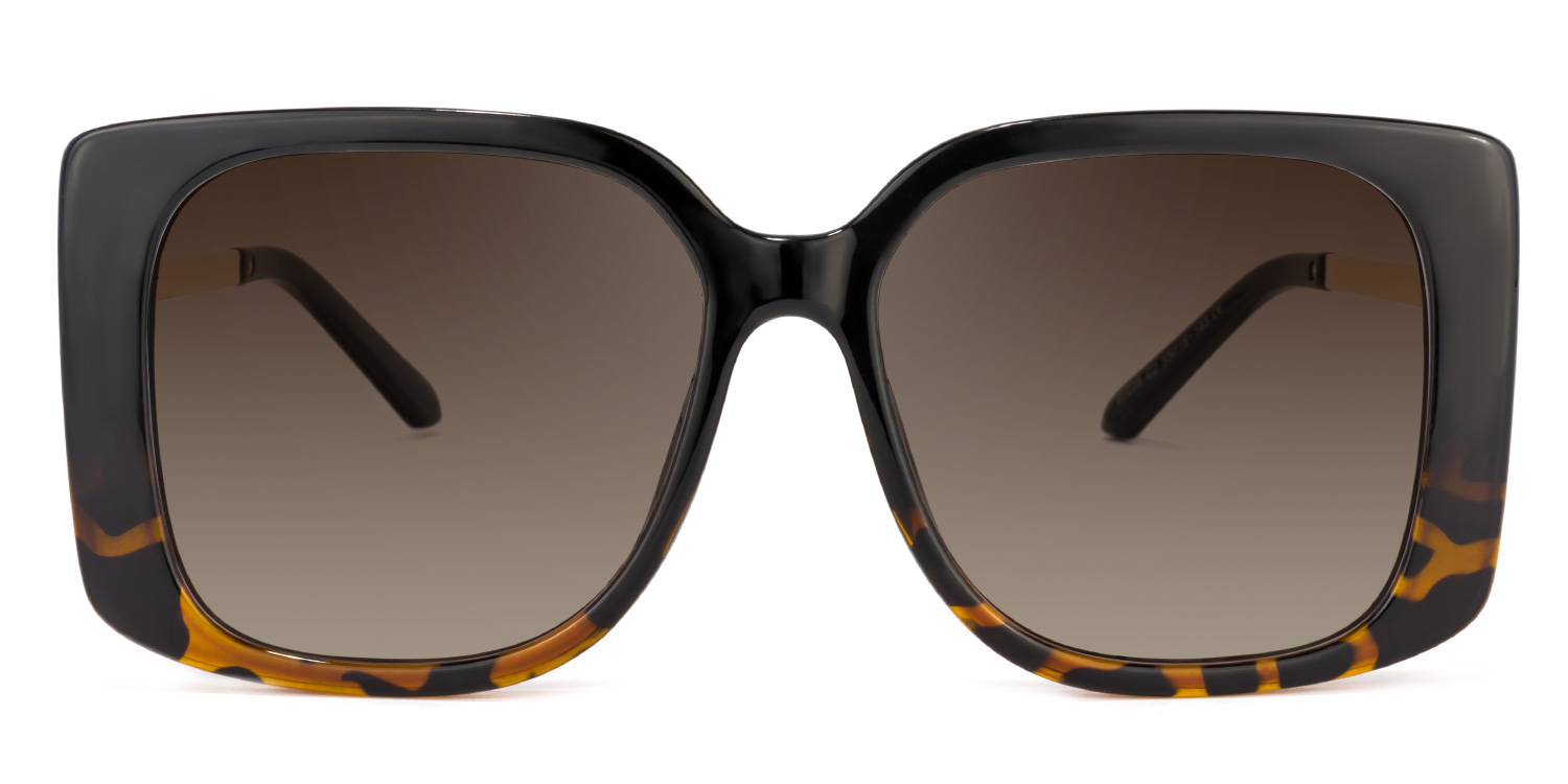 Nancy Square Black Sunglasses