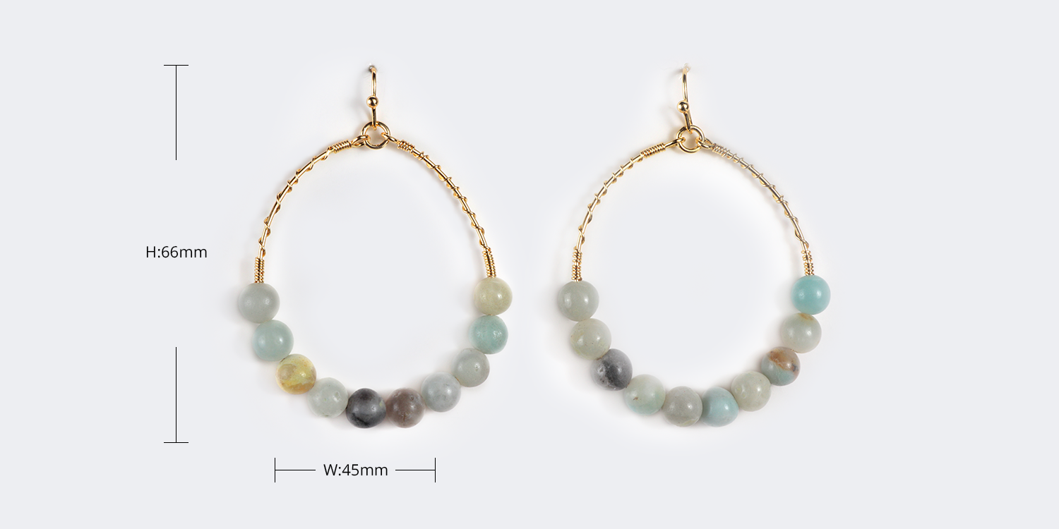 Stylish Round Shaped Green Earrings2