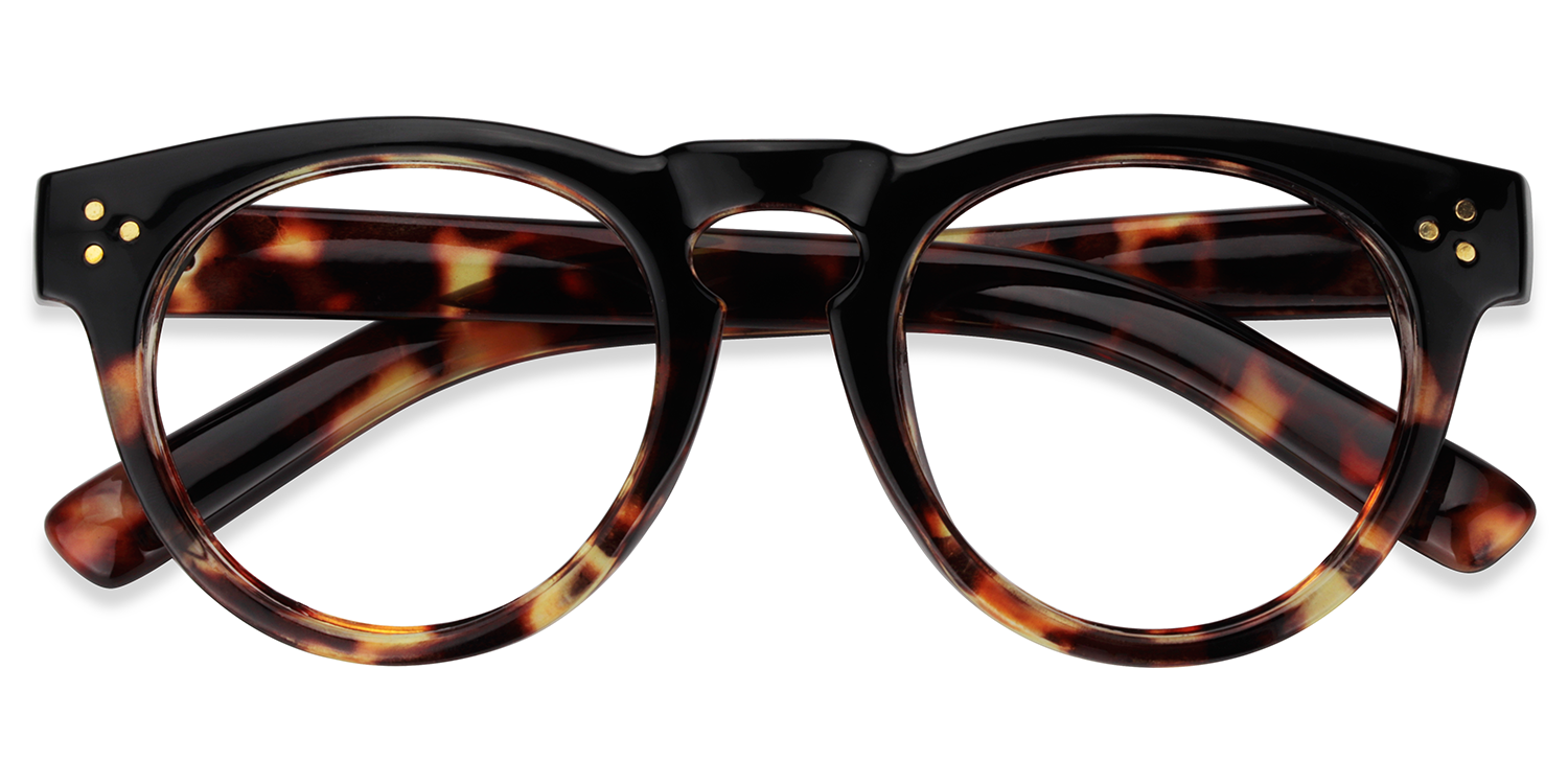 ZEELOOL Malloy Round Tortoise Glasses