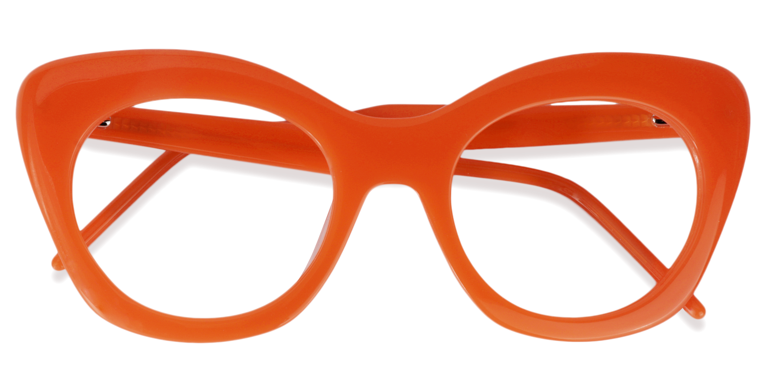 Maria Cat-eye Orange Glasses2