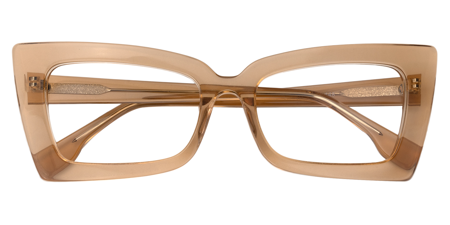Rectangle Brown Glasses | Zeelool Eyeglasses3