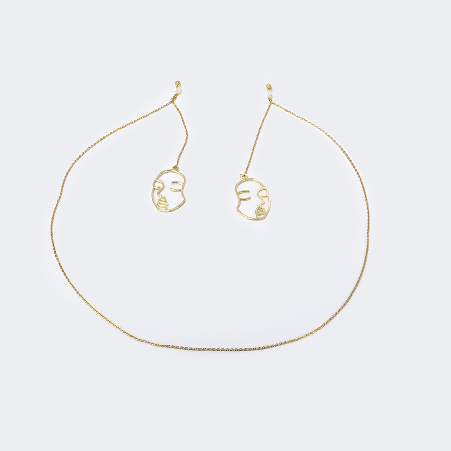 Abstract Human Face Eyeglasses Chain2