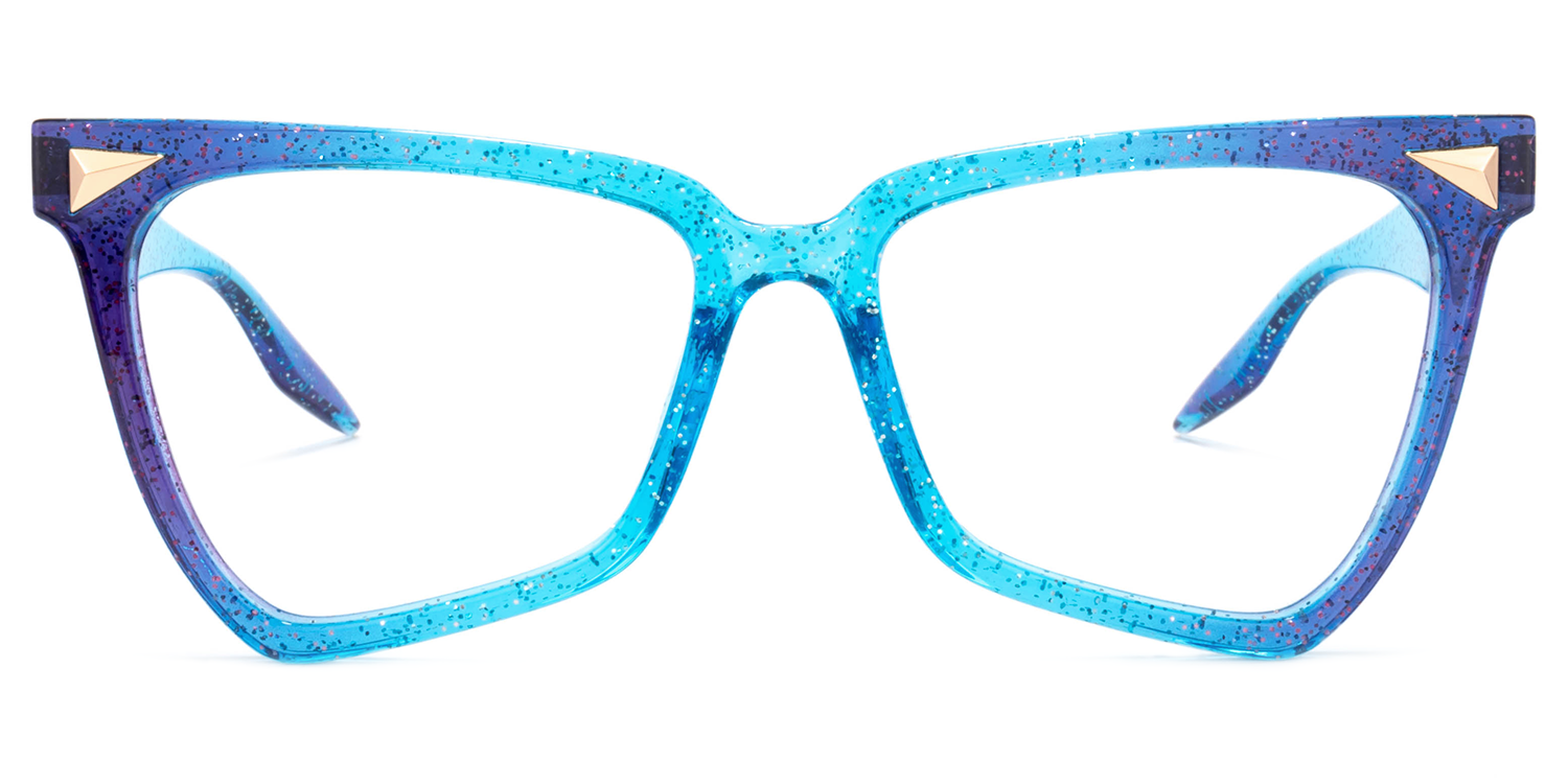 Cicely Geometrical Blue Eyeglasses