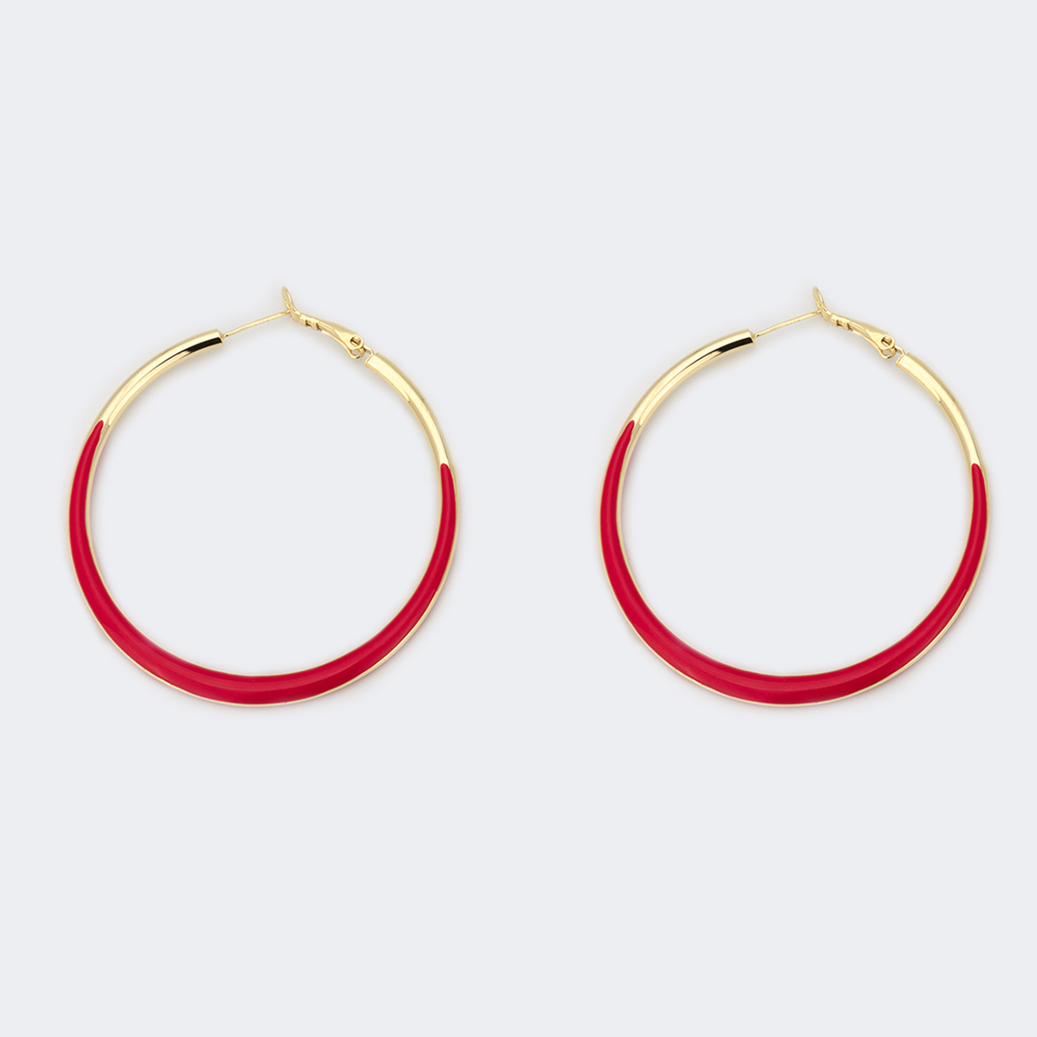 Stylish Annulus Shape Red Earrings2