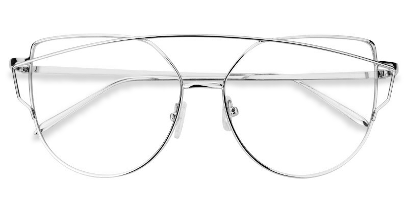 ZEELOOL Selina Aviator Silver Glasses