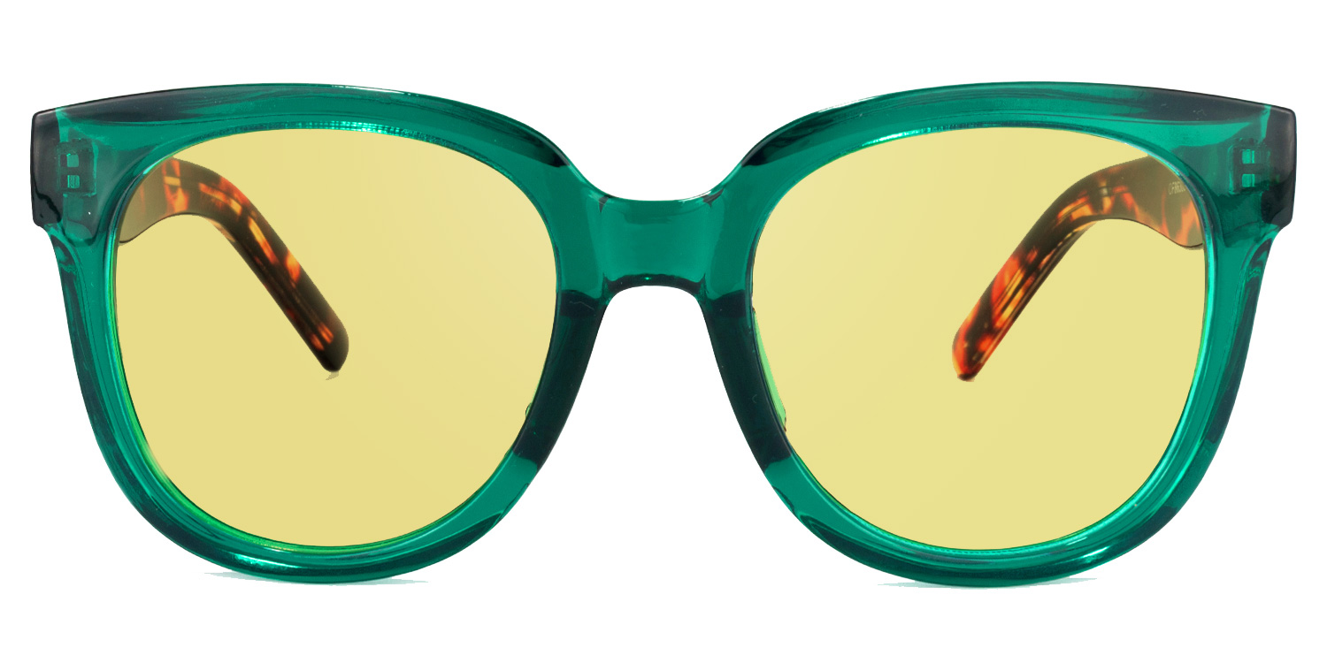 Harrell Square Dark-Green Glasses7
