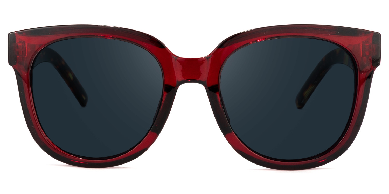 Harrell Square Dark-Red Glasses12