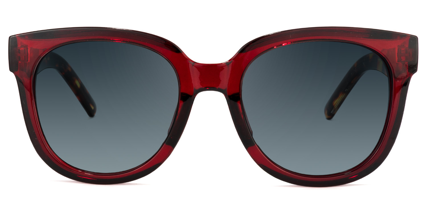 Harrell Square Dark-Red Glasses5