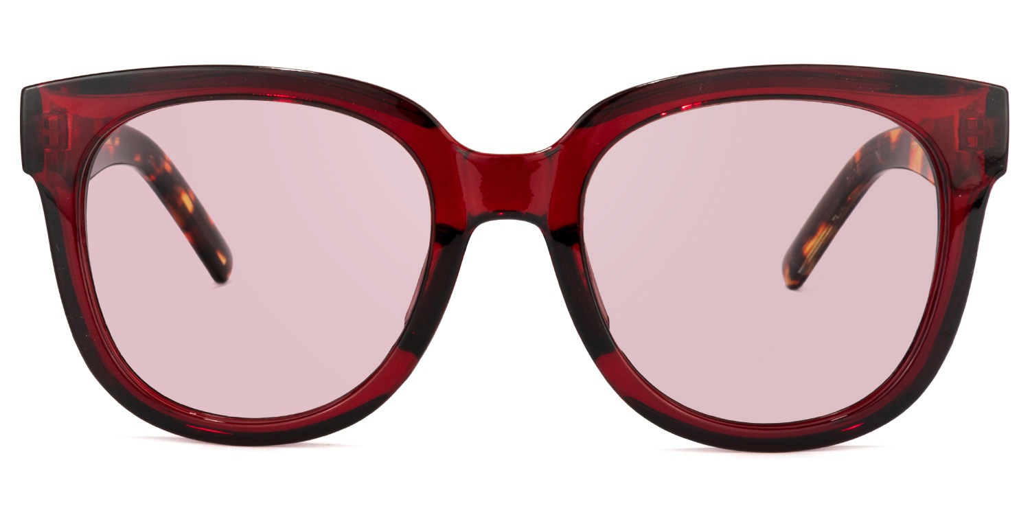 Harrell Square Dark-Red Glasses8