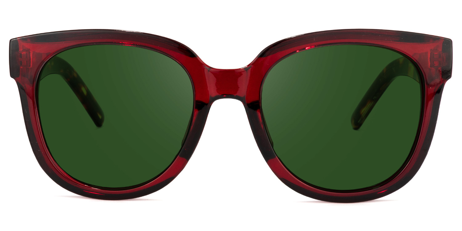 Harrell Square Dark-Red Glasses7