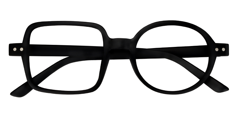 Tony Asymmetric Black Glasses 1