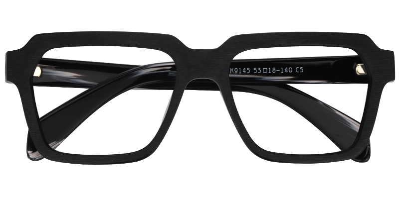 ZEELOOL Richard Rectangle Black Glasses