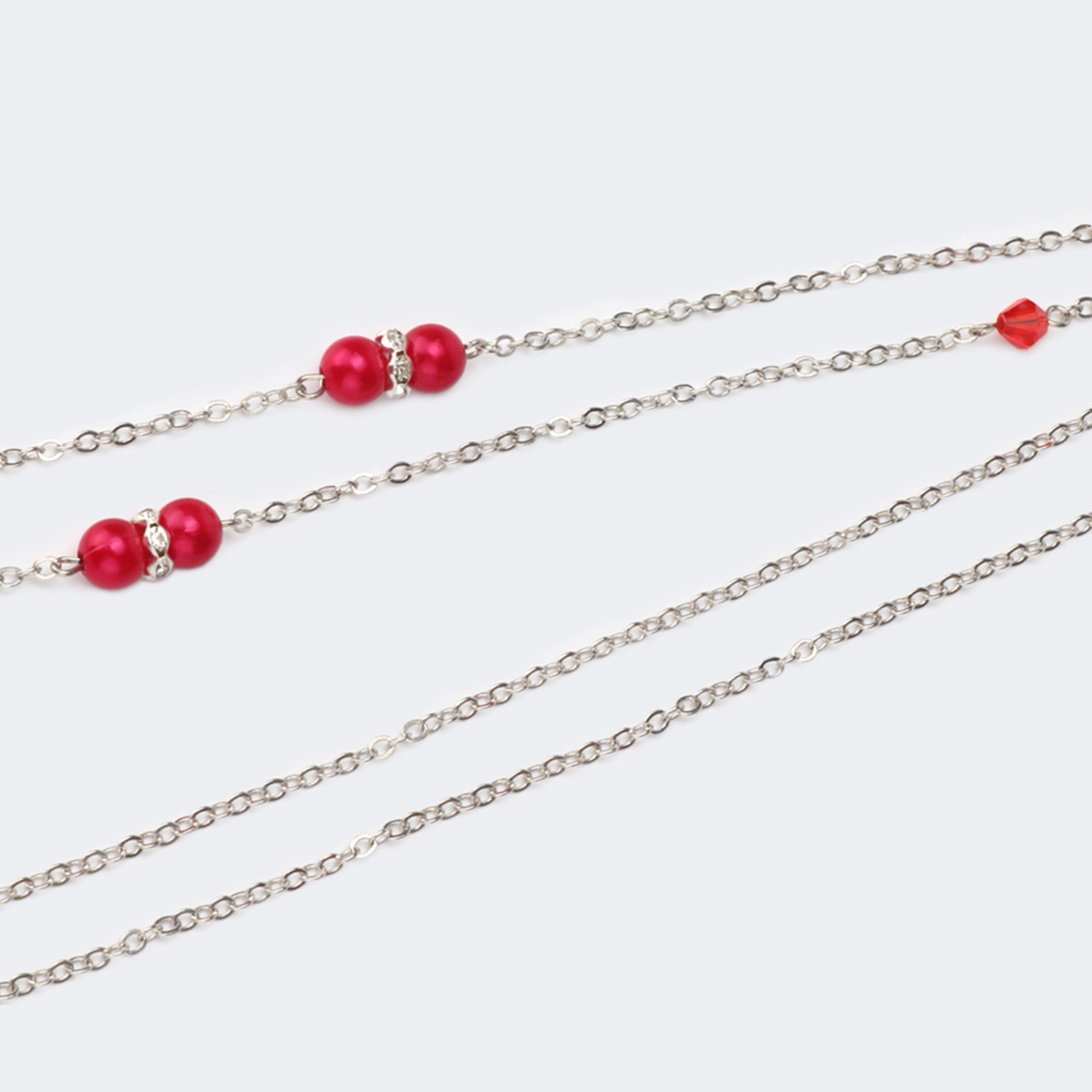 Red Beads Eyeglasses Chain-021
