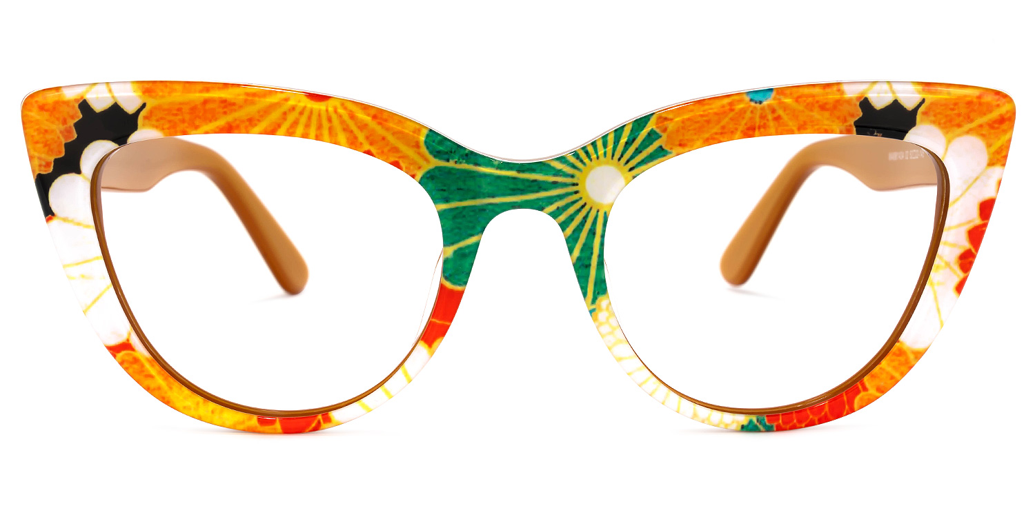 Makie Cateye Yellow Glasses good-img