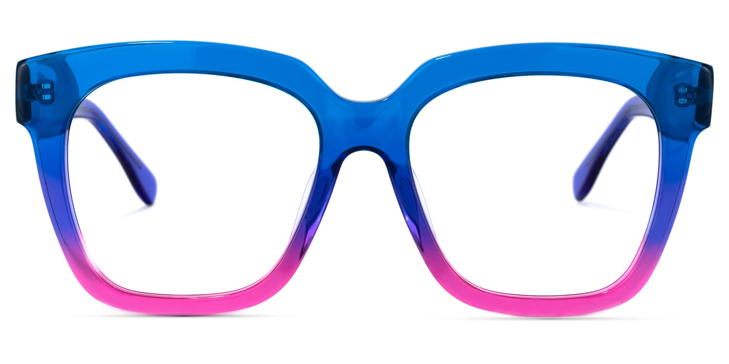 Xion Square Blue-Purple Glasses good-img